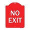 Signmission Designer Series Sign Parking Lot Sign No Exit, Red & White Alum Sign, 24" L, 18" H, RW-1824-23420 A-DES-RW-1824-23420 - alternate 1